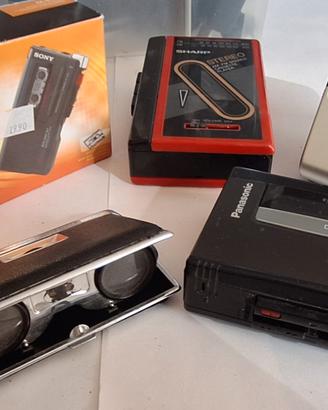 Lotto vintage: registratore,binocollo, elettronica