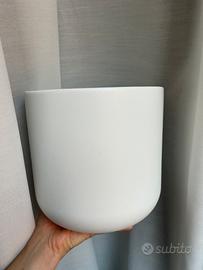 Portavaso bianco Viridea D18cm