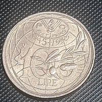 100 Lire 1945-1995 Commemorazione FAO 50a. 2 pezzi
