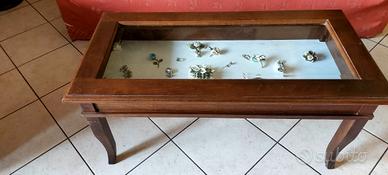 Tavolino da salotto a bacheca rettangolare