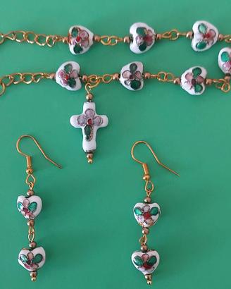set bracciale e orecchini