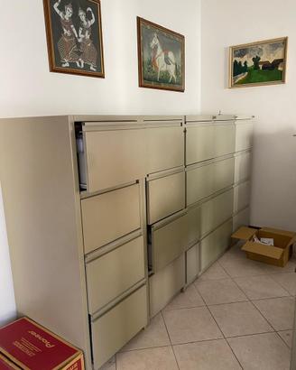Schedario Archivio Metallico 4 Moduli a Cassetti