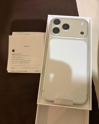 Iphone 17 pro max silver perfetto scontrino Apple