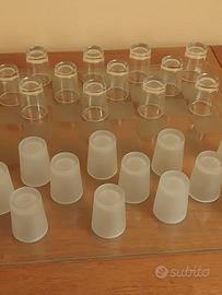 Scacchiera in vetro con bicchierini