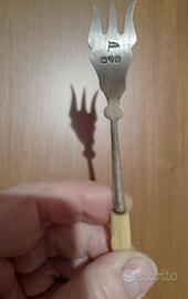 Forchetta vintage, rara,  antica. W&H. con argento