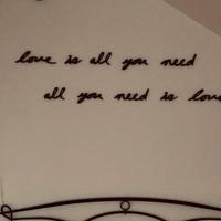 Scritta in metallo da parete