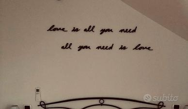 Scritta in metallo da parete