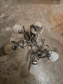 lampadario in ferro battuto
