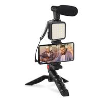 Kit Vlogger 4 in 1 con microfono luce 36 Led