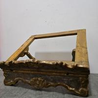 Leggio da tavolo in legno d'epoca (dorato a mecca)