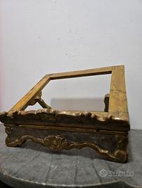 Leggio da tavolo in legno d'epoca (dorato a mecca)