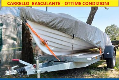 BARCA 5 mt. + CARRELLO  + MOTORE 4 cv.