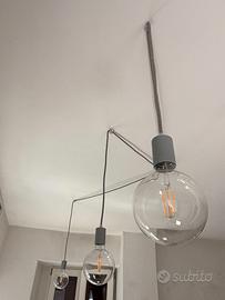 Lampadario a sospensione + 3 Lampadine Vintage
