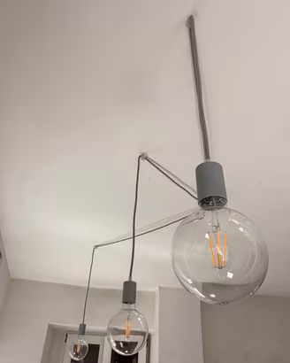 Lampadario a sospensione + 3 Lampadine Vintage