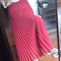 Gonna da cerimonia rossa lunga plissettata