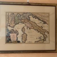 Quadro cartina geografica antica