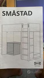 Letto a soppalco con scrivania completo