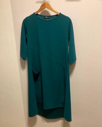 Vestito verde petrolio