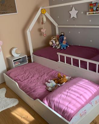 Letto doppio Montessori bambini legno