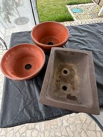3 Vasi bonsai tokoname / gres
