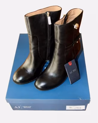 Armani Jeans donna 37 NUOVI stivaletti pelle nera