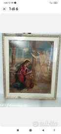 Quadro antica stampa Madonna Annunciazione