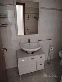 Specchiera luce, e mobili sotto lavabo bagno