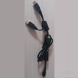 Cavo 1 m 2x USB > miniUSB schermato