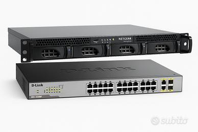 NAS + Switch professionali per rack