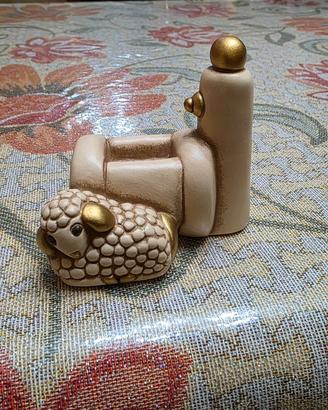 Presepe classico thun fontana con pecora champagne