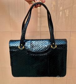 Borsa a mano Vintage '60/'70 vera pelle di pitone