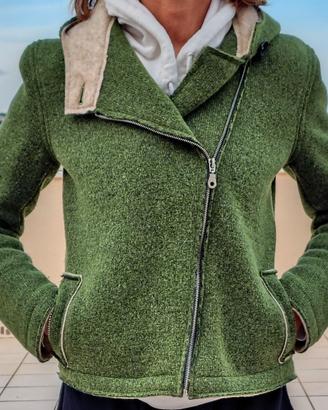 Giubbino unisex lana cotta verde salvia