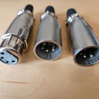 CONNETTORI XLR 4 POLI 3 PEZZI 2M 1F