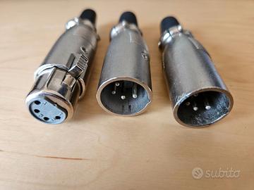 CONNETTORI XLR 4 POLI 3 PEZZI 2M 1F