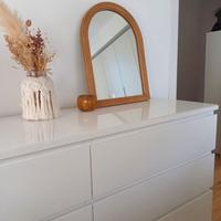 Cassettiera Malm 6 cassetti + piano vetro