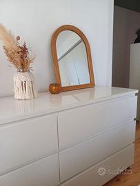 Cassettiera Malm 6 cassetti + piano vetro