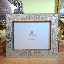 VERSACE Cornice Portafoto Argento 925+oro cm 15x20