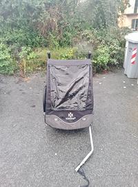 PASSEGGINO PER 2 BAMBINI CON GANCIO X BICICLETTA 