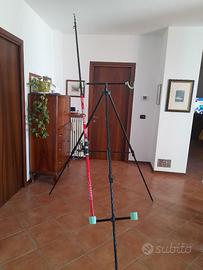 Treppiede canna da esca e mulinello
