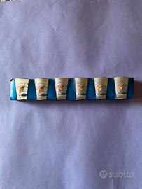 6 bicchierini souvenir Rodi Grecia in vetro