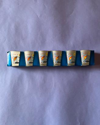 6 bicchierini souvenir Rodi Grecia in vetro