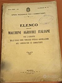 Elenco delle macchine agricole italiane 