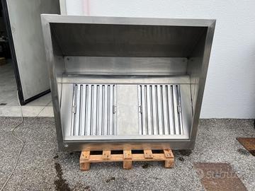 Cappa aspirante snack a parete 120x110x45H