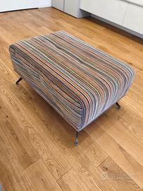 pouf  tessuto a righe multicolor