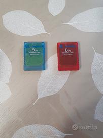 Coppia di memory card 8mb sony Ps 2