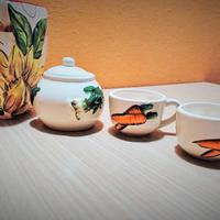 Set  caffè in ceramica dipinte a mano- Prodotto Vi