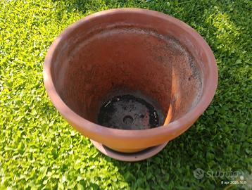 Fioriera in terracotta tonda
