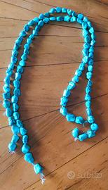 2 Fili Turchese Grezzo Pietre Naturali