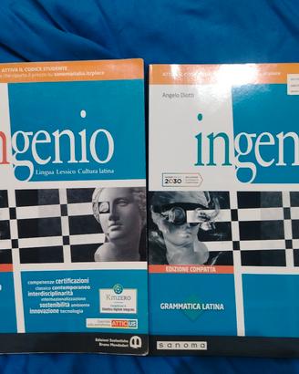 2 libri INGENIO 1 Grammatica  e lezioni latino