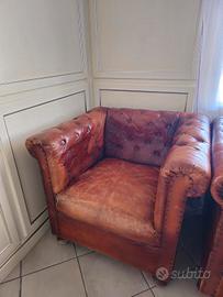 raro salotto Chesterfield originale inglese